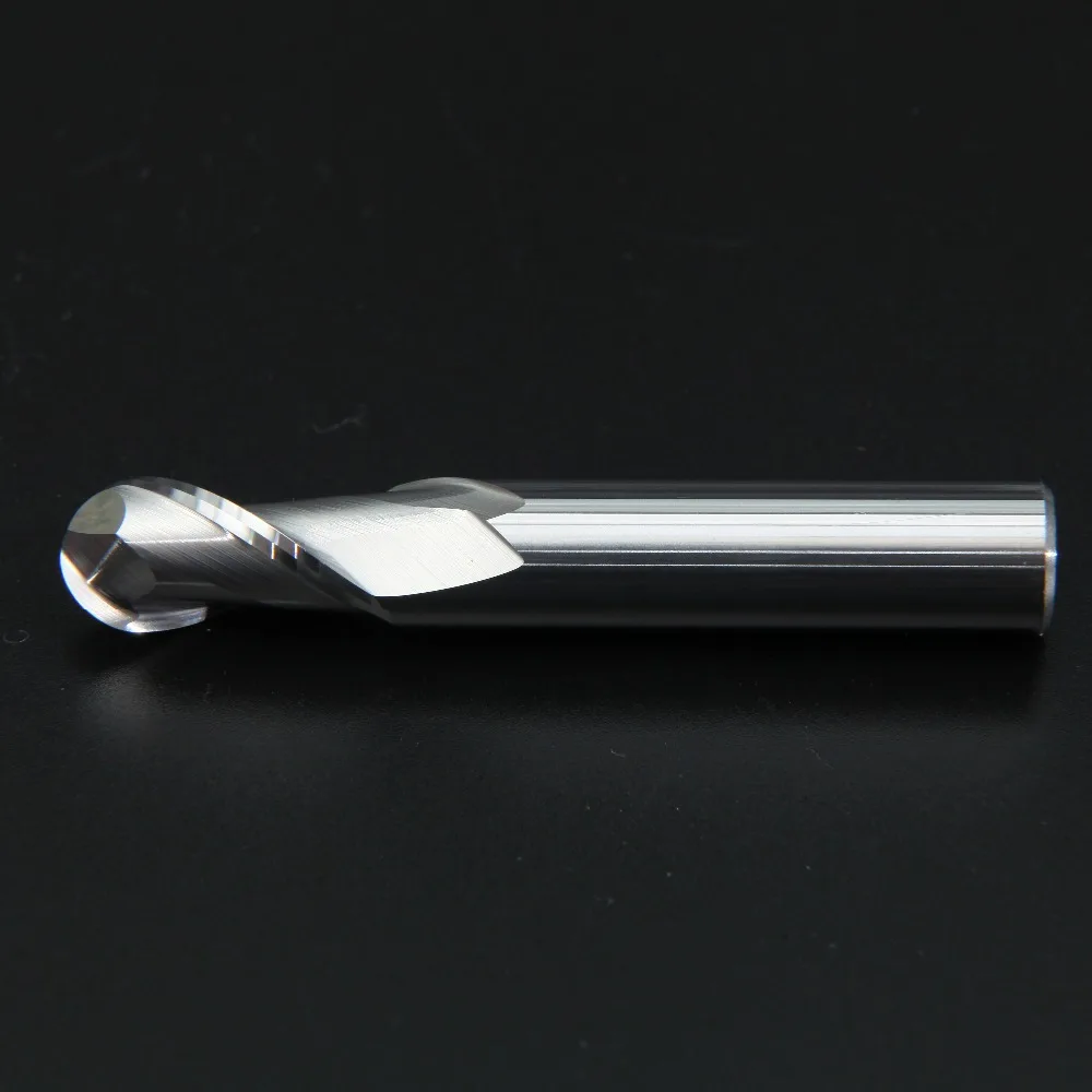 Lijun fresa de ponta redonda de carboneto, 2 sulcos, 3mm a 20mm, de aço de tungstênio, hrc55