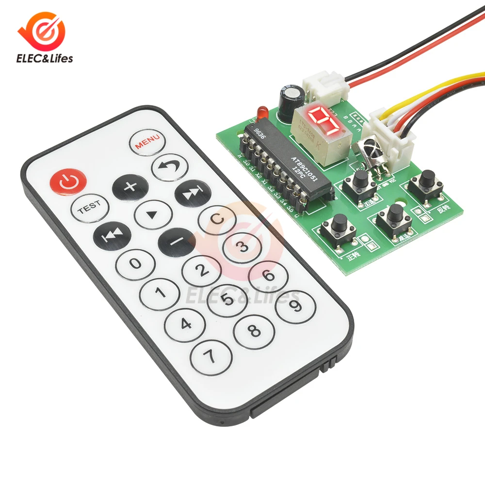 DC 5V Digital Stepper Motor Controller Driver Module 2-phase 4-wire Motor Driver Board Speed Regulator with Remote Control 4-6V