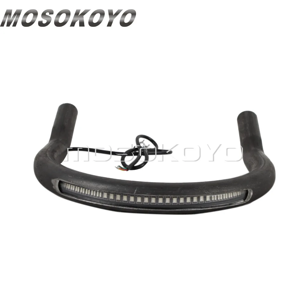 Motorcycle 25mm 22mm LED Upswept Rear Seat Frame Hoop Loop for Honda Kawasaki Yamaha Suzuki BMW Cafe Racer CB KZ GT GS Custom