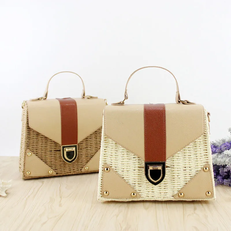 NEW Rattan bag Small Handmade Straw Bag Popular Beach Bag for Women Crossbody Ata Handbag Luxury Designer Shopping Bags