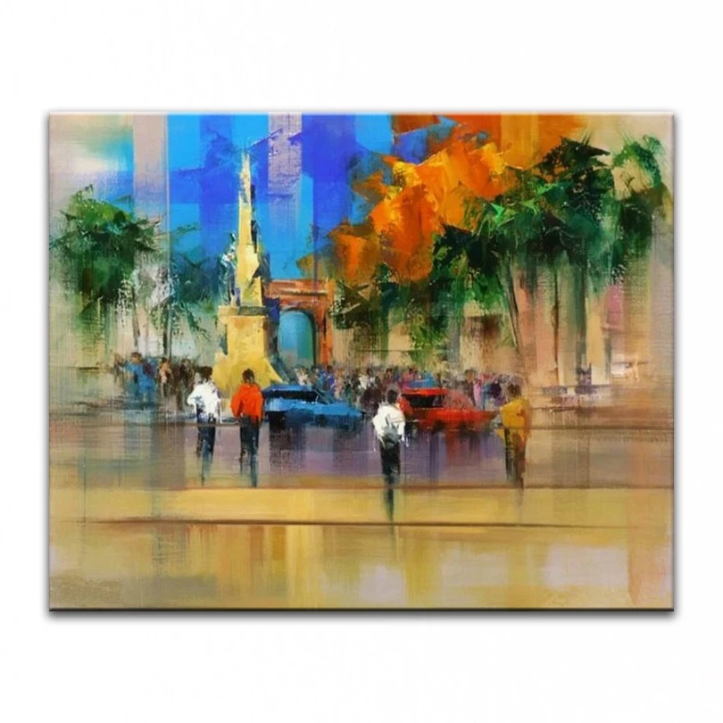 

Hand painted oil painting Home decoration painting canvas painting knife painting landscape pictures DM16112603