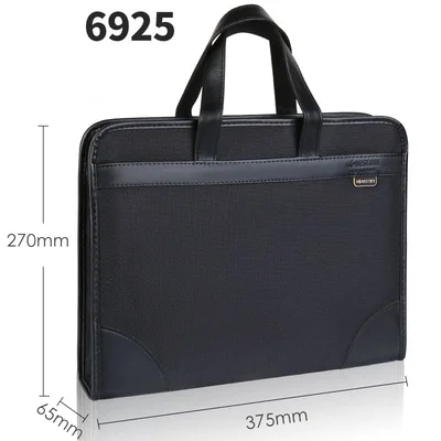 Document bag canvas office men\'s tote bag business multi-layer Oxford briefcase female simple information package waterproof