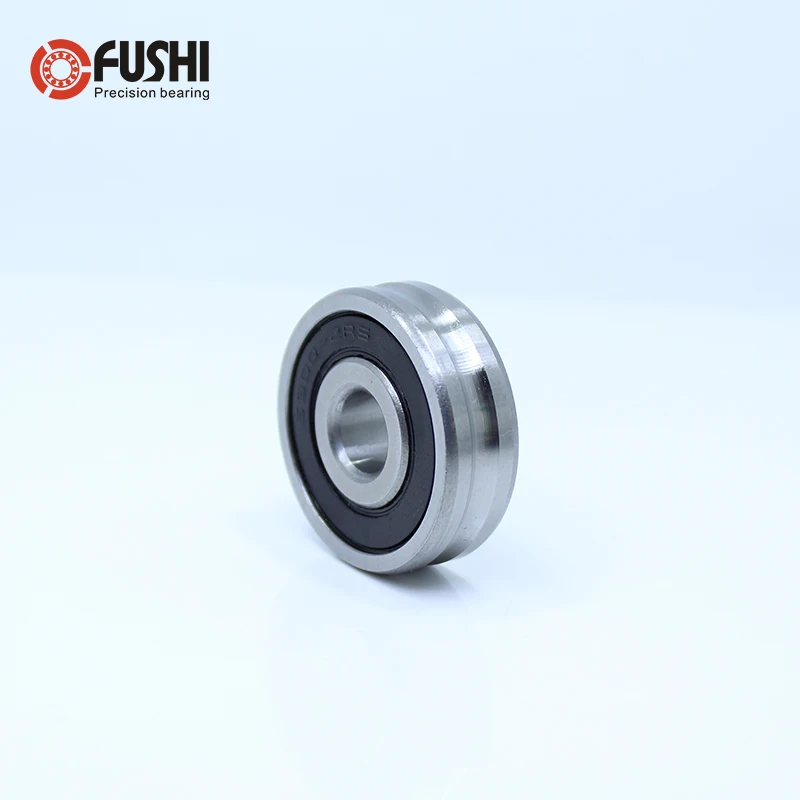 Outer Ring With U-groove Bearing 8*42*14 mm 2PCS Wire Cable Pulley Bearing Walking Heavy Pulley Crane U Groove Wheel Bearings