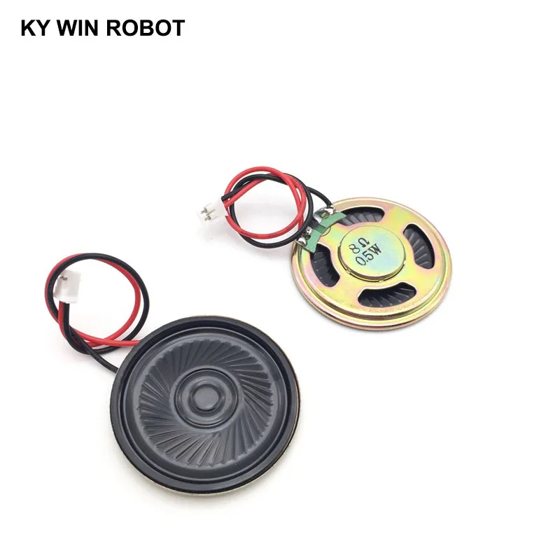 2pcs New Ultra-thin speaker 8 ohms 0.5 watt 0.5W 8R speaker Diameter 40MM 4CM thickness 5MM with PH2.0 terminal wire length 10CM