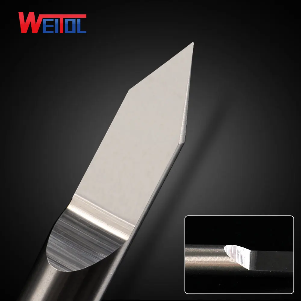 Weitol Metal engraving tool  N 10 pcs/Lot  4mm V Shape Flat Carbide metal Engraving Bits CNC Router Tool 10 degree 0.1mm