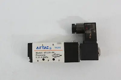 4V110-06 DC 24V Solenoid Air Valve 5port 2position BSP QC