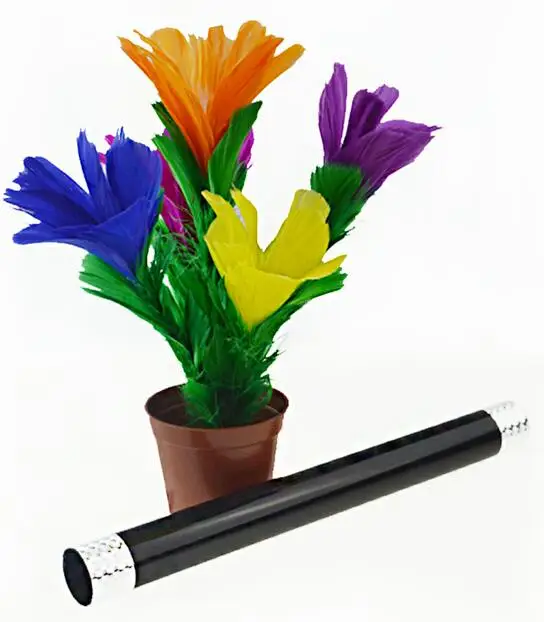 Appearing Flower In Pot From Wand /Stick to Flower (Large size) Best for Stage Magic Tricks Illusion Props Comedy Mentalism