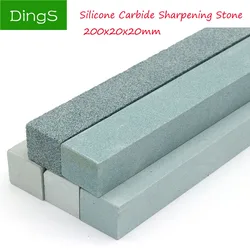 1pc 80-3000 Grit Square Jade Knife Sharpener Sharpening Stone Green Silicone Carbide Oil Stone Polish Grinding Tools 200x20mm