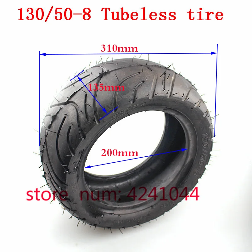 good quality 1 pcs Motorcycle parts 130/50-8 Tubeless Tyres vacuum tires For Little Monkey cross country motorcycle