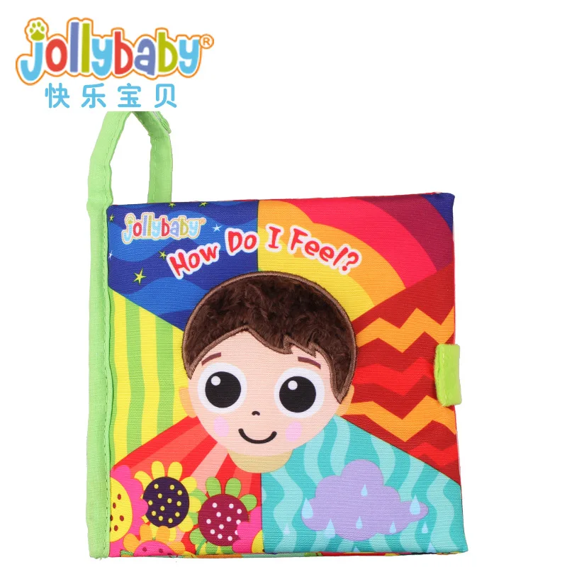 Jollybaby – livre en tissu pour bébé, jouet éducatif en anglais, jouet d'apprentissage, avec comptage, histoire du coucher