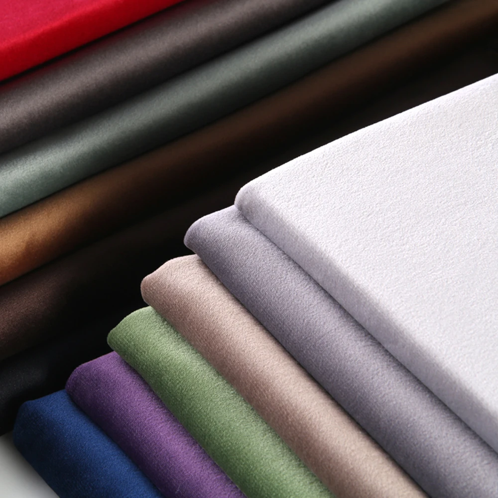 

ESSIE HOME 280cm Cotton Velvet Fabric Velour Fabric Pleuche Fabric Table Cloth Upholstery Curtain Fabric Tender Pastel Color