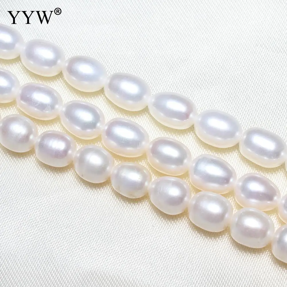 High Quality 3 4 5 6 7 8mm 100% Natural Freshwater Pearl Beads White Rice Pearl Loose Beads DIY Necklace Bracelat Jewelry Making