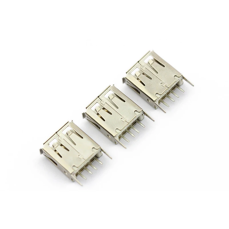 送料無料垂直180度USB-A雌ソケットusbストレート針ヘッド30ピース/ロット