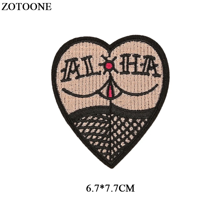 ZOTOONE Iron on Sexy Butt Patches for Clothing Applique Embroidery Eye Heart Patch Stickers on Clothes DIY Jacket Backpack