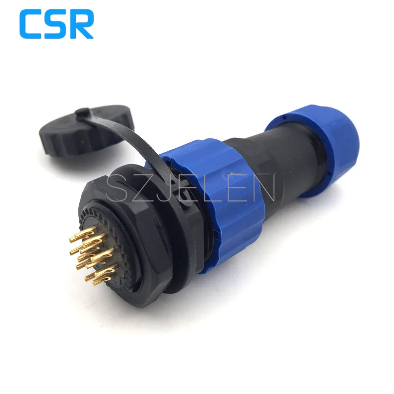 SD20TP-ZM, Waterproof 9 Pin Male And Female Connector, IP68 Conector 9 Pin Power Connector For Led Display