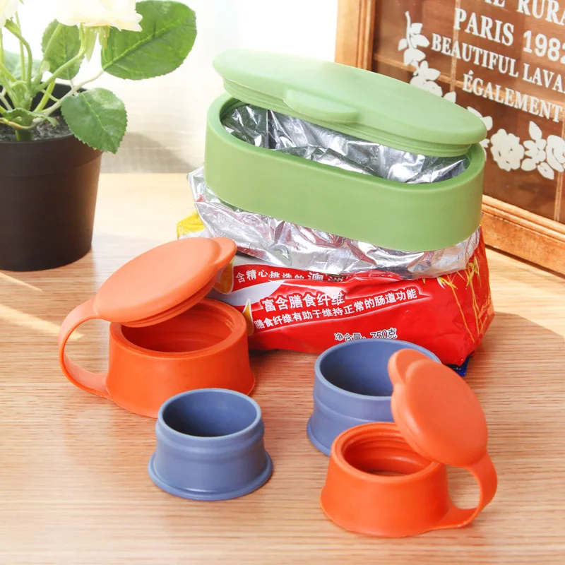 Lid sealing device multifunctional sealing cover buckle bag caps food bag seal snack bag sealer