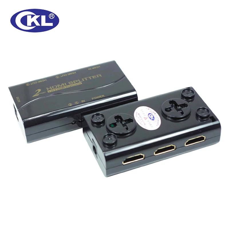 CKL HD-92M  1*2 2 Port Mini HDMI Splitter Support 1.4V 3D 1080P for PC Monitor