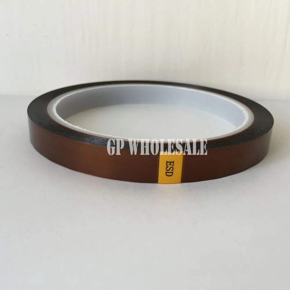 

0.06mm Thick 10mm*33M High Temperature Resist ESD One Face Adhesive Tape, Polyimide Film for Protect, Golden Point Protect