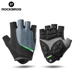 ROCKBROS Half Finger Cycling Gloves Gel Pad Anti-Shock Summer  Breathable MTB Road Bike Gloves For Men Women Cycling Equipment