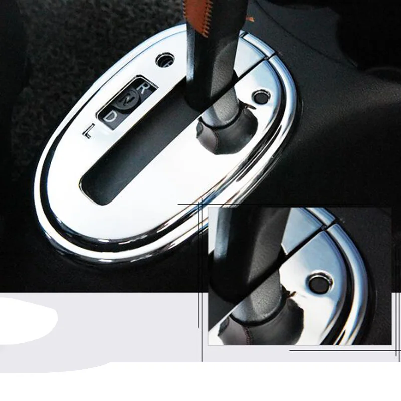 ABS Chrome car accessories styling for Nissan Sunny 2011-2016 Car gear shift knob frame panel Cover Trim Stickers