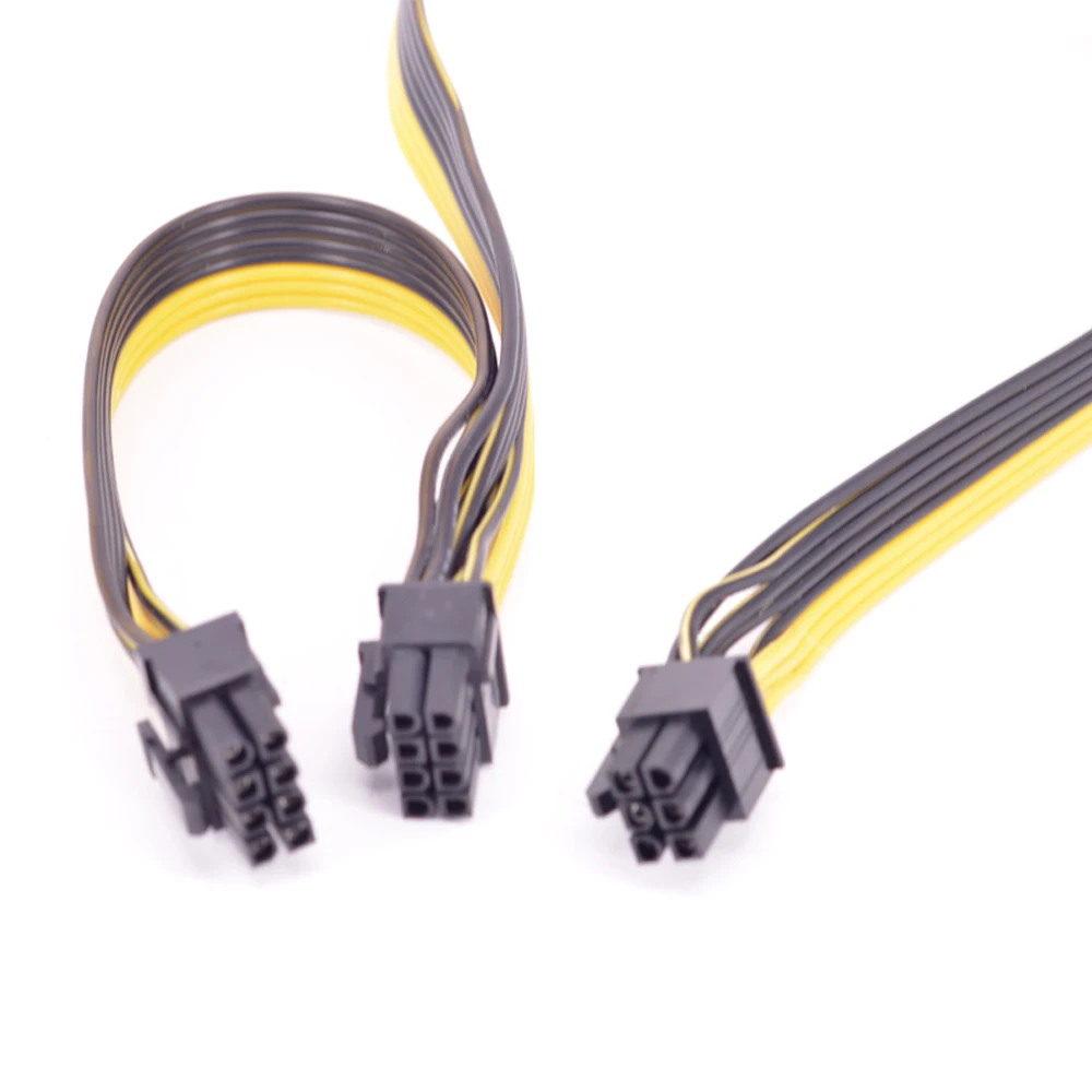 PCI-e 6 Pin to 2 Ports 6+2 Pin 8 Pin GPU 6Pin to 8pin Power Supply Cable for Cooler Master Silent Pro Gold 1200W Modular PSU