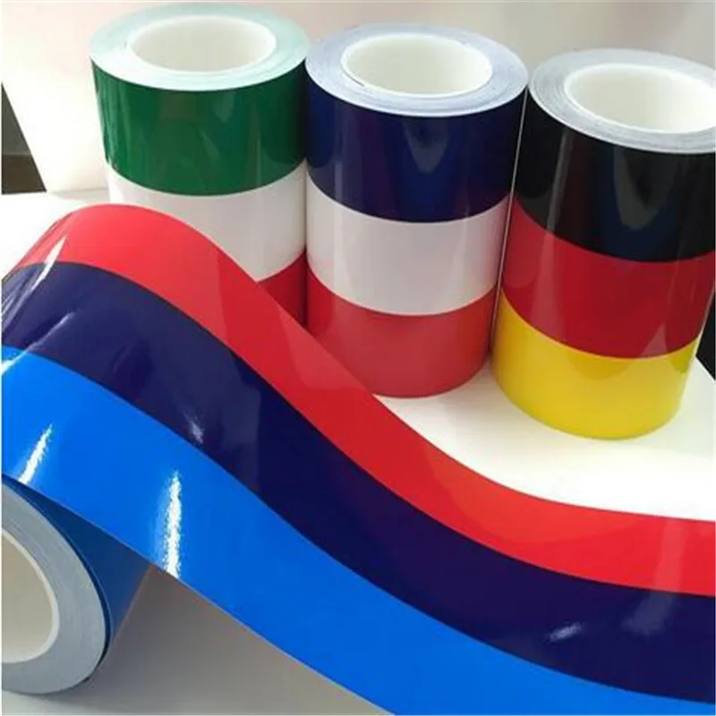 Car Style 500CM*15CM DIY Decal Wrap Car Stickers Russia France Germany Italy Flag Film Accessories For Cars