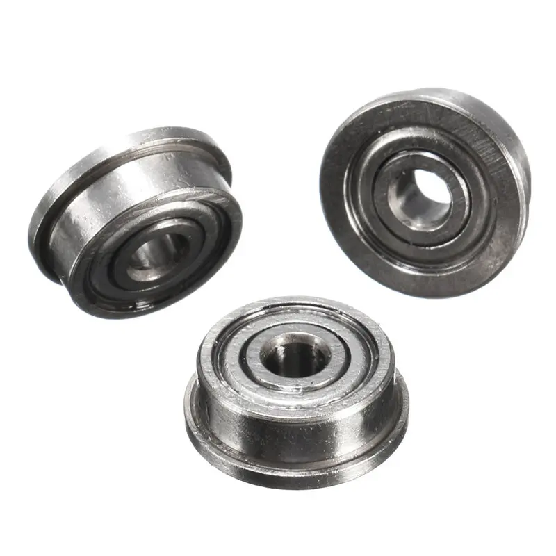 10Pcs F623ZZ 3d printer flange bushing ball bearings 3x10x4 mm Mini Metal Double Shielded Flanged Ball Bearings For 3D printer