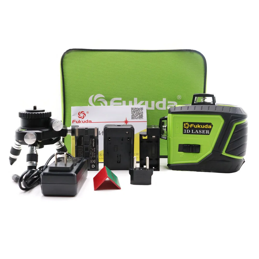 Fukuda New 3D Japan Sharp 515NM Beam Laser level MW-93T-2-3GX  laser level,Self-Leveling 360 Horizontal Vertical Cross Super