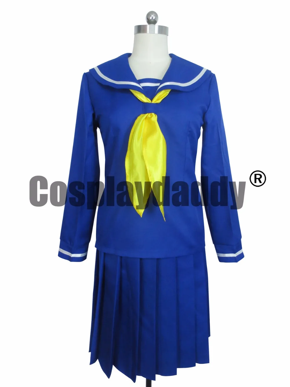 

IN STOCK Urusei Yatsura Lum Invader Shinobu Miyake Tomobiki Cosplay Costume School Uniform Navy Blue Sailor Suit Dress