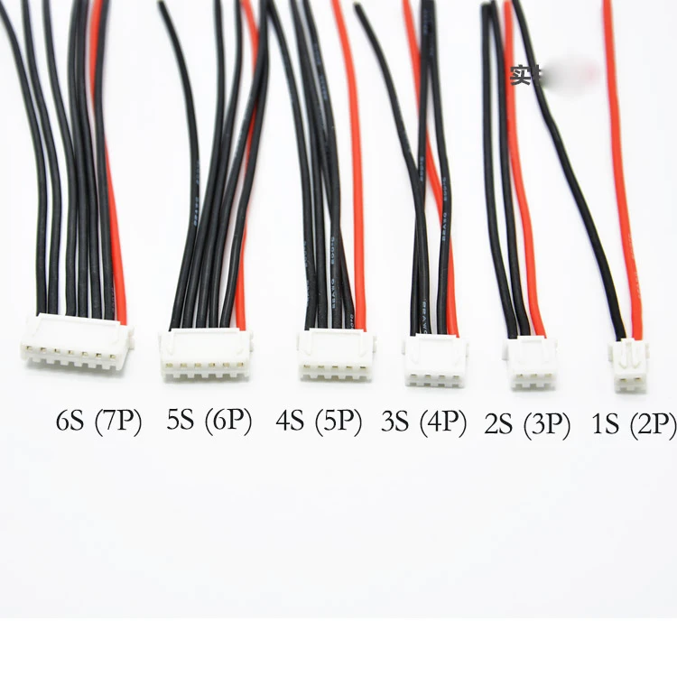 Connector for RC Battery 100MM RC Lipo Battery Wire Battery Plug 2s 3s 4s 5s 6s 22AWG Balance Plug   for Imax B6 Connector Cable