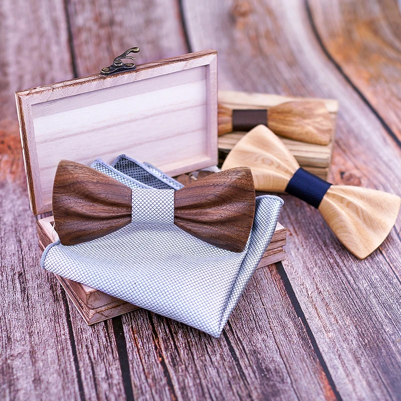 2019 Wood Wooden Bow Tie camisas mujer Floral Bowtie modis gravata tie ties for men cravate homme noeud papillon chemise femme