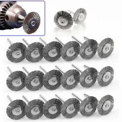 20Pcs 22mm Steel Wire Wheel Brushes for Metal Rust Removal Polishing Brush Steel Cutting Rotary Brush for Drill Rotary Tool