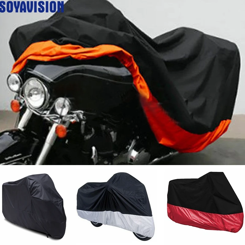 UV Impermeável Tampa Da Motocicleta, Chuva e Capa Poeira, Acessórios ao ar livre, Harley, Honda, Vitória, Kawasaki, Yamaha, Suzuki, XL, XXL, XXXL, 180T