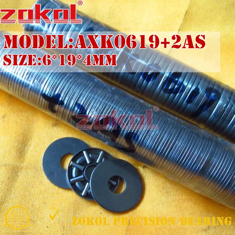 ZOKOL 10Pcs/Lot Axk0414/0515/0619 2AS Needle Roller Bearing 4/5/6*14/15/19*4