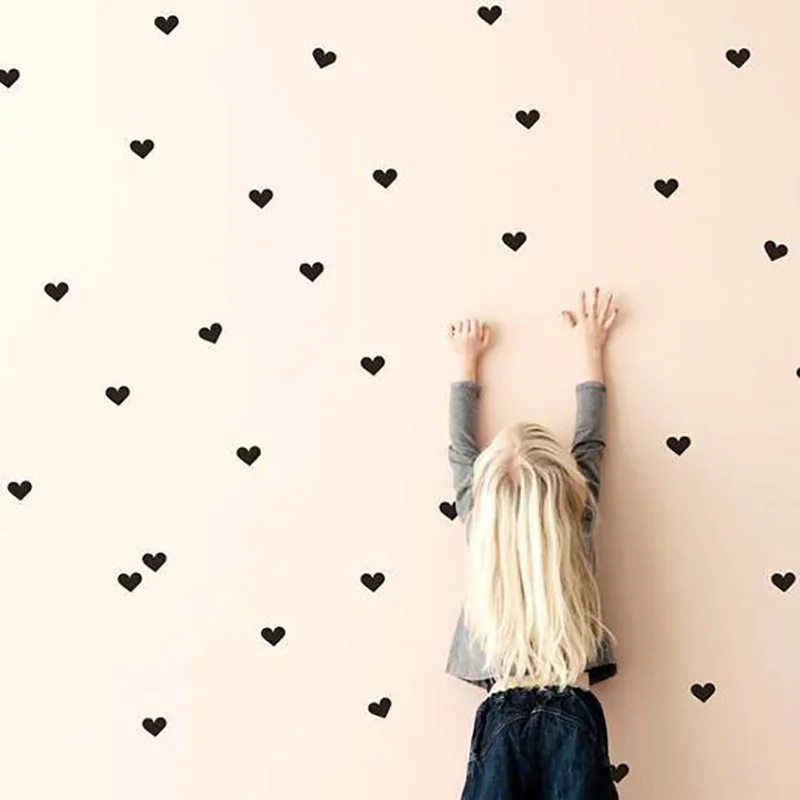 Heart Baby Room Decorative Stickers Girl Bedroom Wall Decal Stickers Children Wall Stickers Room Decoration Nursery Home Decor image 4
