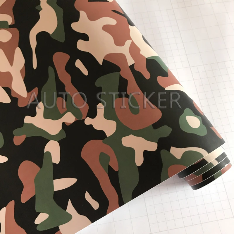 10/20/30/40/50X152CM Army Green&Brown Snow Camo Car Sticker Wrap Arctic Camouflage Motorcycle Bike Car Wrap Vinyl DIY Decal