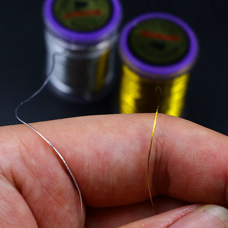 2spools metallic oval tinsel gold &silver oval french tinsel fly tying materials ribbing on wet nymphs salmon& steelhead flies