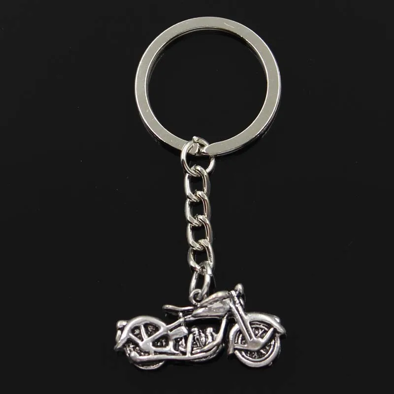 Fashion Motorcycle Motorcross Moto 34x16mm Pendant 30mm Key Ring Chain Bronze Silver Color Men Car Gift Keychain Dropshipping