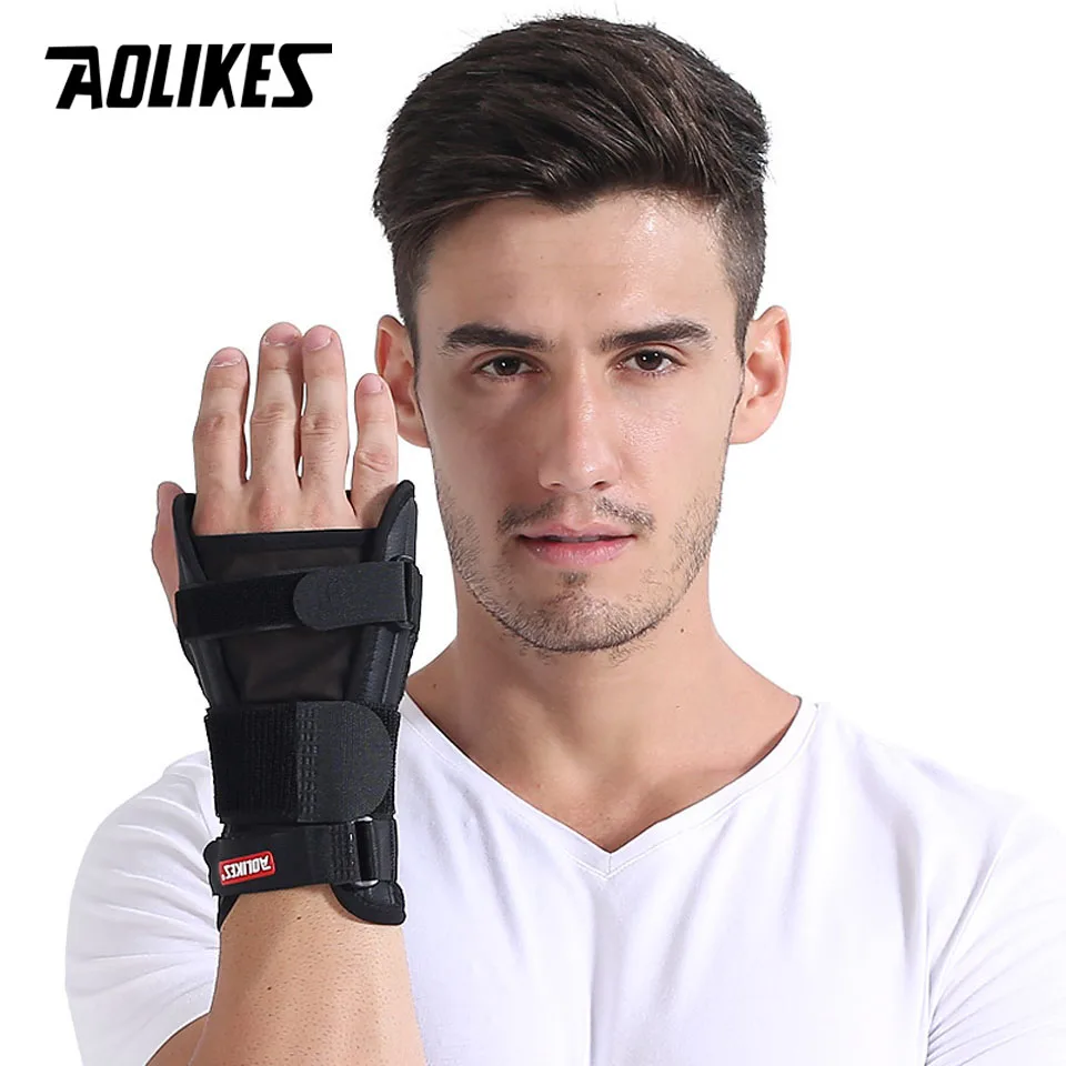 AOLIKES 1PCS Wrist Splint Carpal Tunnel Protector Wrist Support Palm Wrap Wrist Injury Fracture Fixed Orthopedic Wristband