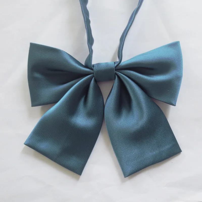 2 PCS / LOT New Japanese solid color bow tie sailor uniforms clothes pure color Obscure stripes bow tie (Elastic band)