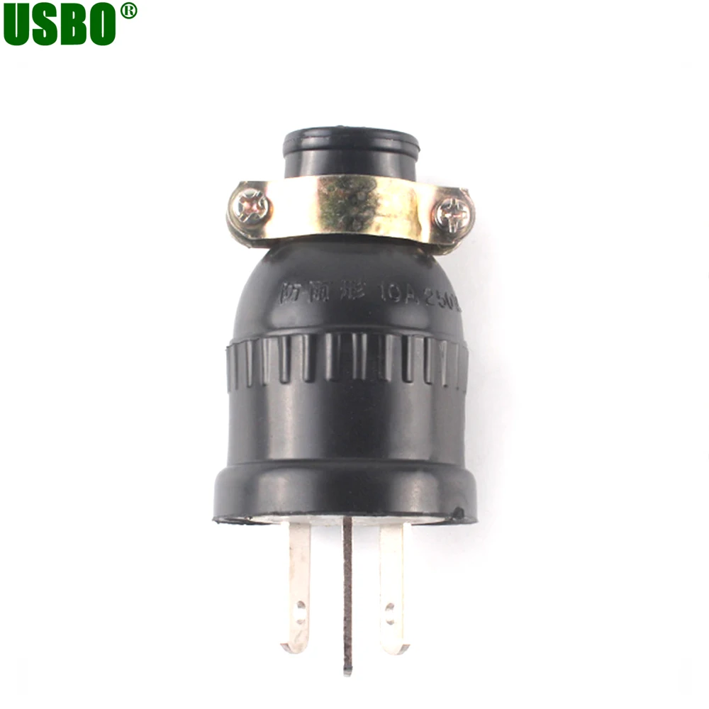 Waterproof black australia 3p power cable wired industry connector 250v 10a trisprong au locked plug