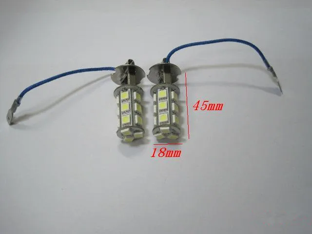 

4PCS LED Lights H3 18SMD 5050 Long bright light LED Fog Light Car Head Light Headlight Lamp Bulb 12V