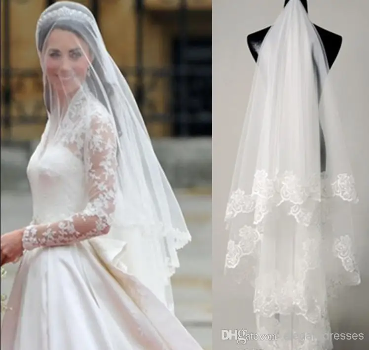 Discount Hot Sale Whole - Fast Delivery BigWedding Bridal Veil Lace TS06 peinetas de novia