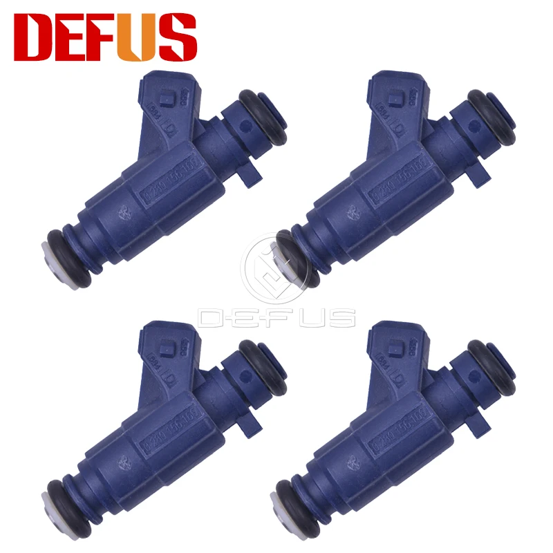 

4PCS Fuel Injector Nozzle OEM 0280156166 For BYD F3 Hafei Xiali N3 JAC TONG SAIMA Injection Injectors Fuel Replacement Car Parts