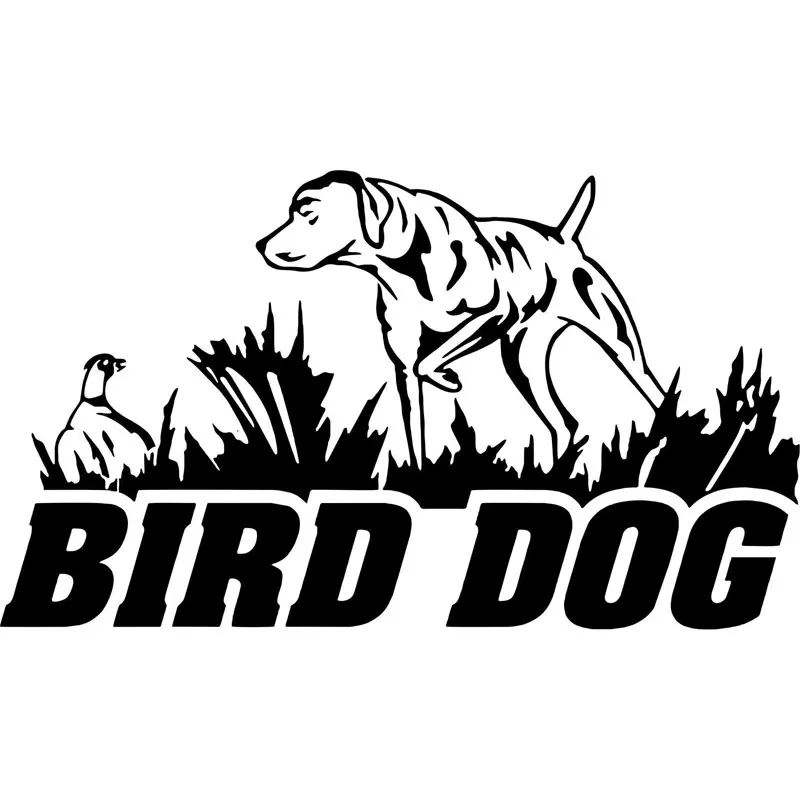 16CM*9.2CM Bird Dog Hunting Pheasant Duck Car Boat Car Stickers Decoration Car Stylings Black Sliver C8-0407