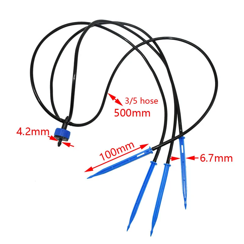 4L 8L nawadniania kropelkowego Dropper 4-kierunkowa strzałka emiter/linia kroplujaca 1/8 \