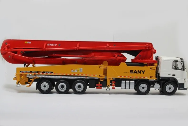 Collectible Diecast Model Toy Replica 1:50 Scale SANY 62m Concrete Pump Truck Vehicles Engineering Machinery Alloy Toy Model