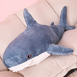 30cm Blue Shark Reading Pillow For kids Plush Funny Toy Stuffed Shark Children Boys Cushion Girl Animal Birthday Kid Brinquedos