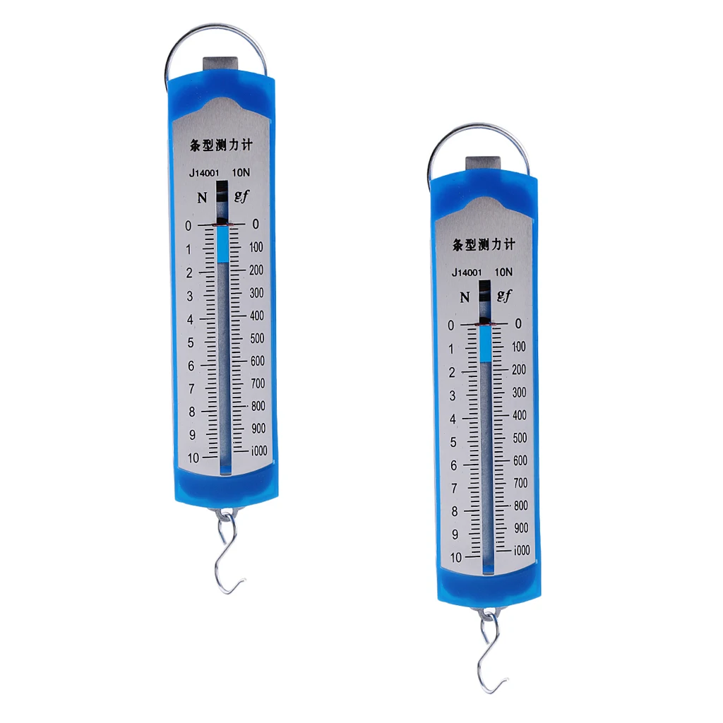 2Pcs 10N Newton Metro/Box Bar Primavera Dinamometro Bilancia Esperimenti di Fisica 10N Newton Metro