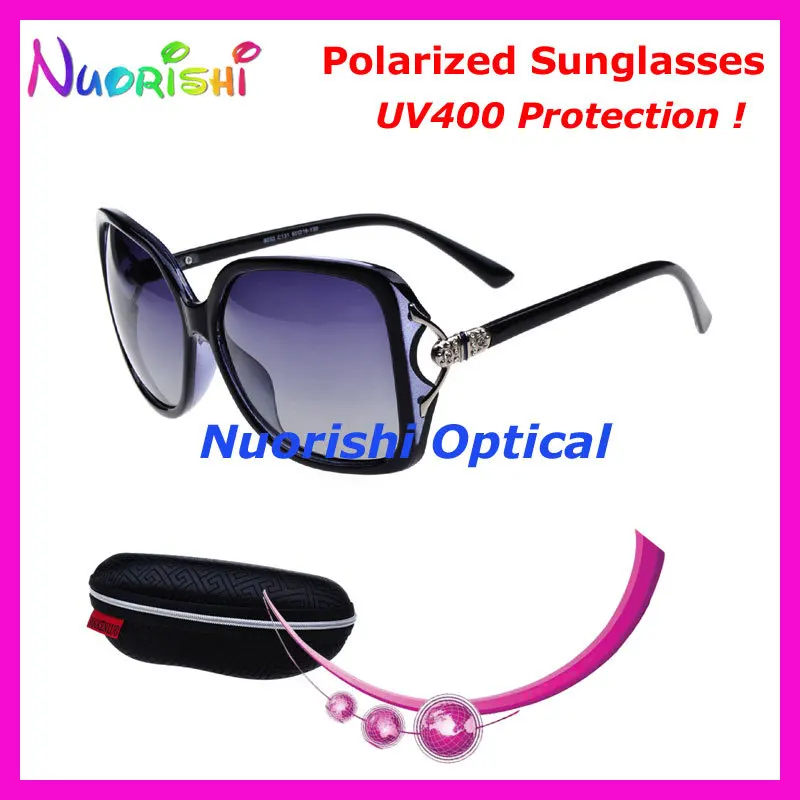 8033P Fashion Polarized Sunglasses with Diamond and UV400 protection driving sunglasses with a nice case  Free Shipping